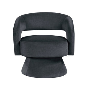 English Elm Modern Velvet Swivel Accent Chair with Pocket Coil Support for Living Room B011P452465