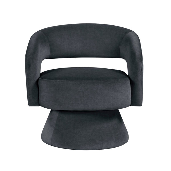 English Elm Modern Velvet Swivel Accent Chair with Pocket Coil Support for Living Room B011P452465