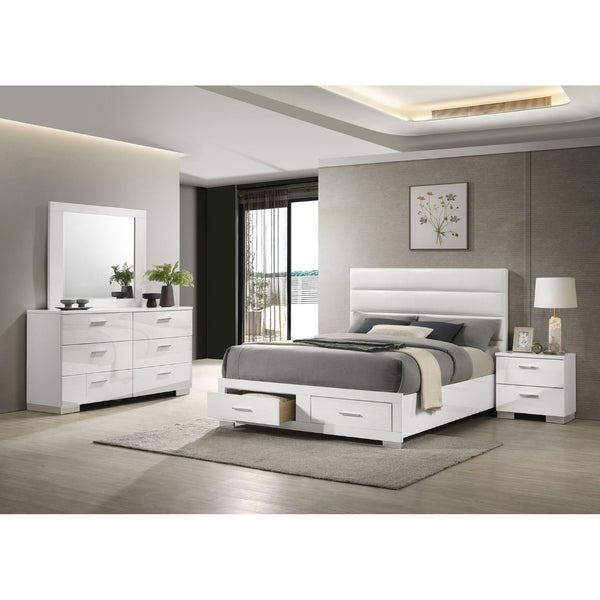 English Elm Hemlock Queen Bedroom Set Rustic Warm Brown Platform Bed Dresser Nightstand Mirror B062S01506