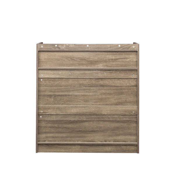 English Elm Modern Extendable Dining Table with Hidden Storage Drawer, Space-Saving Convertible Sideboard for Small Homes W331P234973