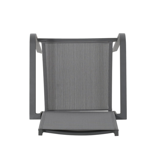 English Elm Christopher Knight Home® - Outdoor Modern Aluminum Dining Chair with Mesh Seat | Durable Patio Seating, Sleek Stable Design Gray 66800.00GRY