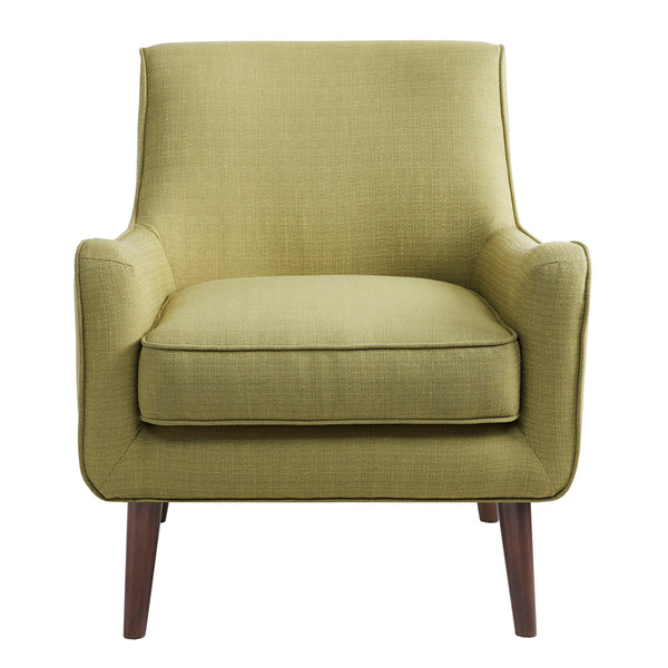 JLA Home Madison Park - Mid-Century soft green accent chair with sculpted silhouette, hardwood frame and tapered espresso legs FPF18-0217