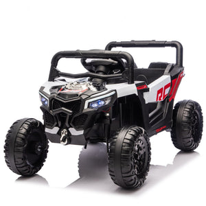 English Elm 12v Kids Electric Utv Ride on Toy with Parental Remote Swing Function and Shock Absorbers Black W1578P368160