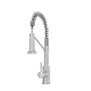 English Elm Bothwa Pull Down Kitchen Faucet with Stainless Steel Spout and Ceramic Cartridge Control Brushed Nickel B2724P262354