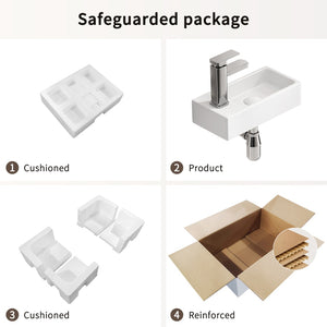 English Elm Wall-mounted Porcelain Basin Complete Faucet Set for Powder Room or Small Bathroom Milk White W3402P402911