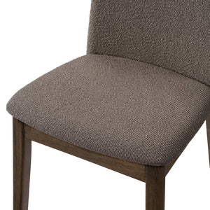 English Elm Christopher Knight Home® - Upholstered Modern Armless Dining Chair Set of 2 with Ergonomic Curved Back & Solid Wood Frame Durable Fabric Brown,Walnut N771P330590W