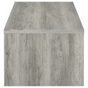 English Elm Nuberg Driftwood Gray Living Room Coffee and End Table Set with Storage Shelves B062S01520