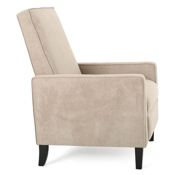 English Elm Christopher Knight Home® - Minimalist Push Back Chair with Thick Cushion and Birch Wood Legs for Stylish, Durable Comfort Natural 57444.00