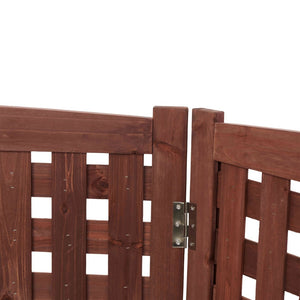 English Elm 3-panel Outdoor Slatted Wood Enclosure Screen for Ac Units Patios and Garden Areas Brown W2640P290517