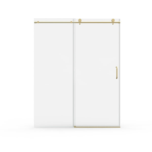 English Elm All-in-one Brushed Gold Shower Door Hardware Kit for Modern Frameless Enclosures W1920P416264