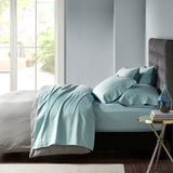 Madison Park 800 Thread Count Casual Cotton Blend Sateen Sheet Set MPH20-0015 Aqua