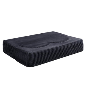 English Elm Folding Floor Futon Sofa Sleeper in Plush Teddy Velvet for Studio or Guest Rooms W3739P368636