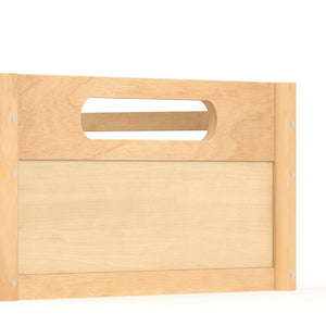 English Elm Twin Low Profile Floor Bed with Guardrails Pine Wood Frame Minimalist Bedroom Natural W1580P438791