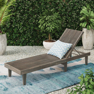 English Elm Christopher Knight Home® - NADINE Chaise Lounge Cushion – Waterproof Outdoor Patio Seat Pad with Removable Zipper Cover, Durable Wood-Core Comfort Grey 63493.00WTCGRY