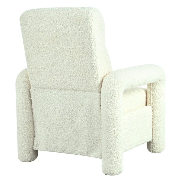 English Elm Christopher Knight Home® - 31.25" Push Back Recliner Plush Teddy Fleece Upholstered Armchair with Foam & Pocket Springs Comfort 90–120–150° Adjustments Beige N763P212864A