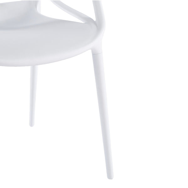 English Elm Pvc Sleek Matte Black Dining Chair Set of 4 for Kitchen Studio or Cafe Use W3766P436154