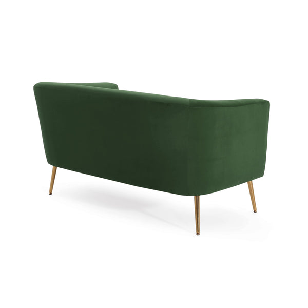 English Elm Christopher Knight Home® - LOVESEAT modern 51" two-seater with textured fabric, firm foam & sinuous springs, sleek black legs for compact spaces Retro Green 74868.00IRNFRGRN