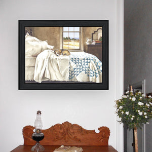 English Elm "home Alone" Artisan Framed Print by John Rossini Minimalist Black Wood Wall Art B06788627