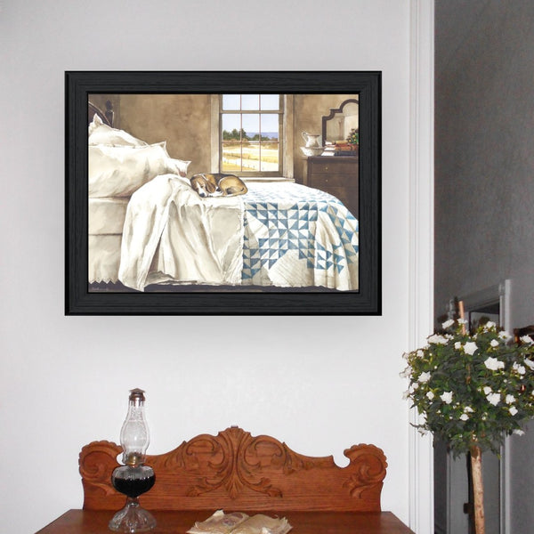 English Elm "home Alone" Artisan Framed Print by John Rossini Minimalist Black Wood Wall Art B06788627