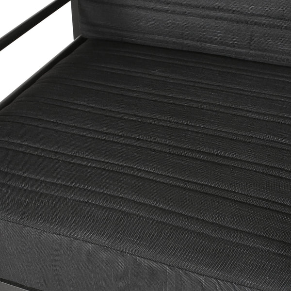 English Elm Christopher Knight Home® - GIOVANNA Club Chair - Black Aluminum Outdoor Seating with Water-Resistant Cushions & Slat Design 71734.00BLK