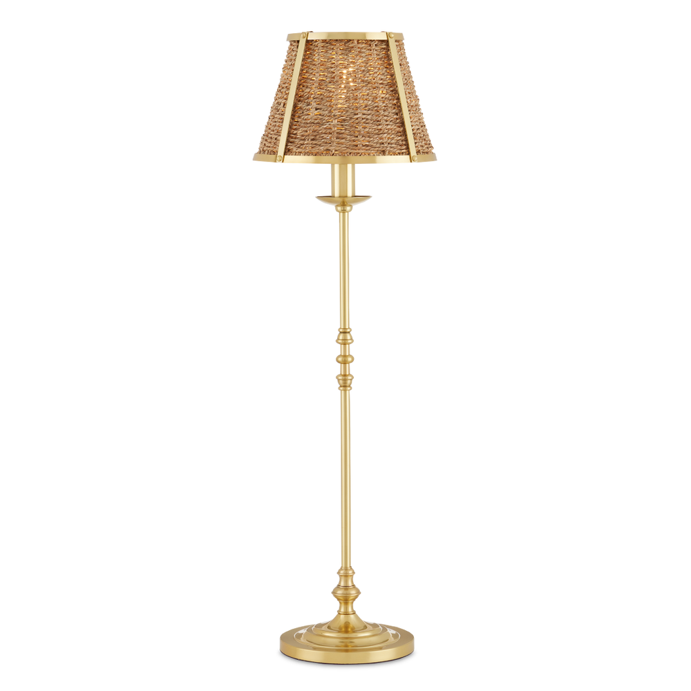 Deauville Table Lamp - Handmade Seagrass & Brass Design by Suzanne Duin for Elegant Home Decor