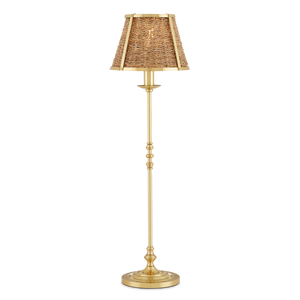 Deauville Table Lamp - Handmade Seagrass & Brass Design by Suzanne Duin for Elegant Home Decor