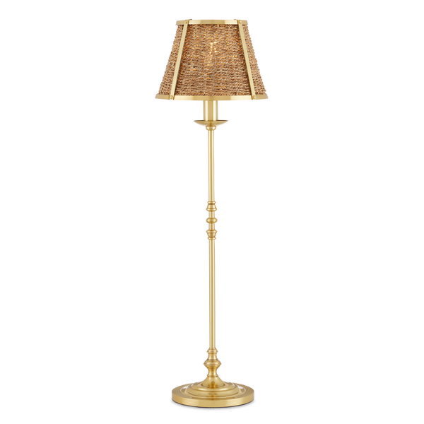Deauville Table Lamp - Handmade Seagrass & Brass Design by Suzanne Duin for Elegant Home Decor