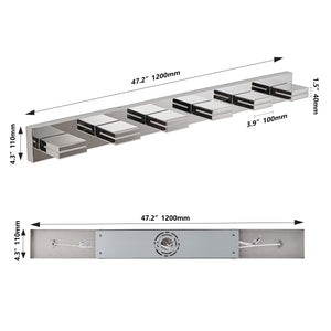 English Elm Modern Chrome Led Vanity Light - 6-Light Wall Sconce For Bright, Elegant Bathroom Illumination W2312P374922