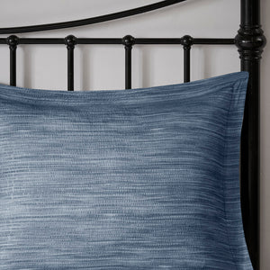 JLA Home Madison Park - 7 Piece Printed Seersucker Comforter Set Navy — Textured Seersucker Weave, Hypoallergenic, Machine Washable, 7-Pc Ensemble MP10-7131