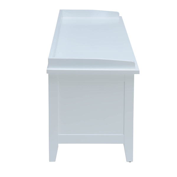 English Elm Beige Rustic Rattan Storage Bench with 3 Drawers for Entryway, Window Seat, Smooth Metal Glides, 43.5"Wide Beige B062P189198