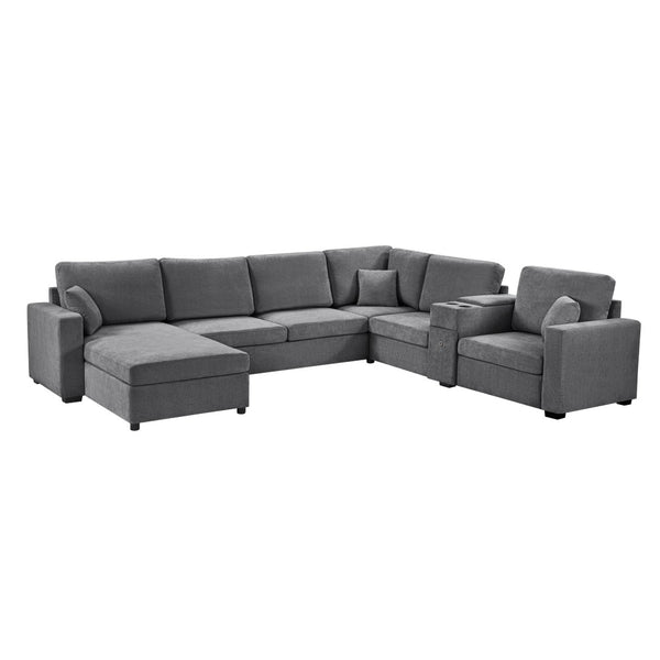 English Elm Swivel Barrel Accent Chair Chenille Tufted Round Club Seat for Living Room Lounge Grey N719S002350E