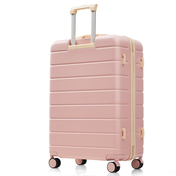 English Elm Premium Abs Hardshell 3 Piece Suitcase Set with Tsa Locks and Spinner Wheels Pink N726P296022S