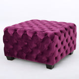 Christopher Knight Home® - Noble House - Jaymee Modern Glam Button Tufted Velvet Ottoman