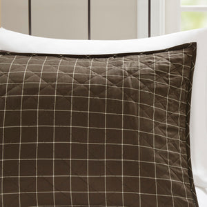 English Elm 3 Timber Reversible Printed Quilt Set King/Cal King Rustic Patchwork to Plaid, Cotton-Rich, Machine Washable Comfort B035129065