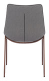 Magnus Dining Chair - Set of 2 Slate Gray & Walnut 109934 Zuo Modern