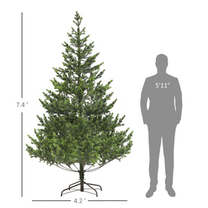 English Elm Homcom 7Ft Realistic Cedar Christmas Tree With 2901 Tips, Easy Setup, Durable & Safe For Holidays W2225P249641