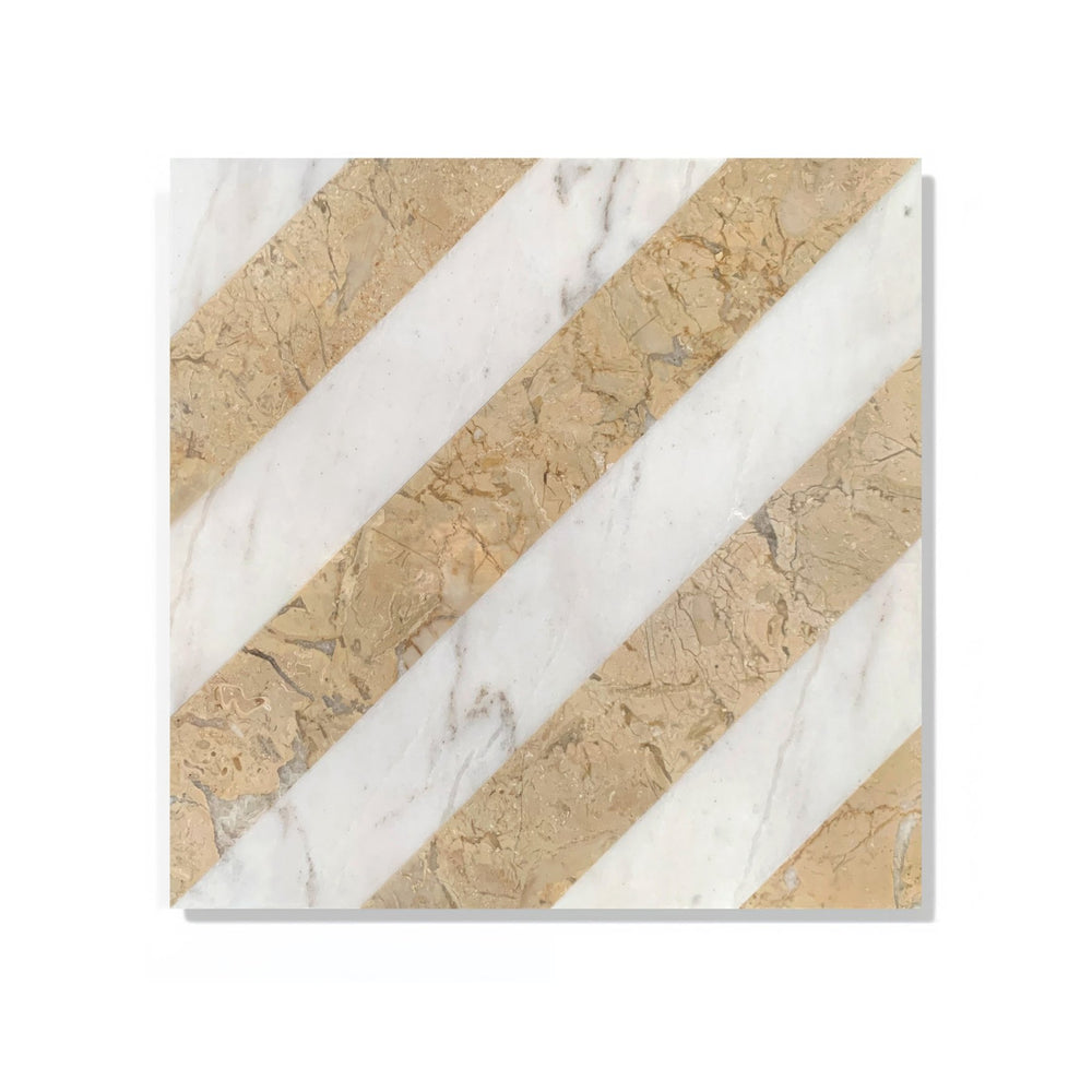 English Elm 12*12 Waterjet Marble Tiles - Luxurious White & Gold Natural Stone For Elegant Floors & Walls W1696P262344