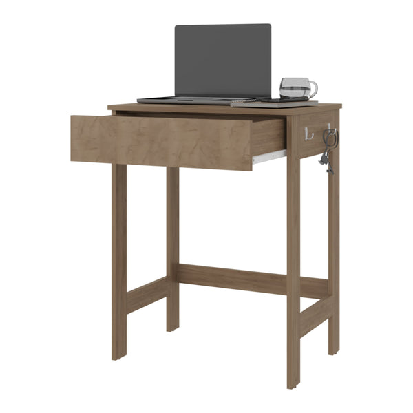 English Elm Hills Oak Computer Desk with 2 Side Shelves, Spacious Worksurface, Kronos Ash Finish, Compact Durable Design B070P368096
