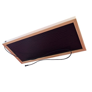 English Elm Portable Hemlock Wood Far Infrared Sauna Floor Heater Slim Radiant Foot Warmer W632P425516