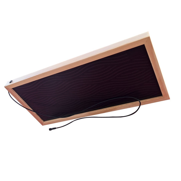 English Elm Portable Hemlock Wood Far Infrared Sauna Floor Heater Slim Radiant Foot Warmer W632P425516