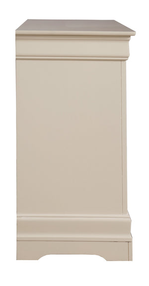 English Elm Louis Louis Phillipe G3160-BC 4 Drawer Chest with Carved Bases Curved Mouldings and Durable Drawers Beige 37 L x 62 W x 20 H B078108224