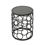 Christopher Knight Home® - Noble House - Elm Outdoor 16 Inch Grey Finish Ceramic Tile Side Table