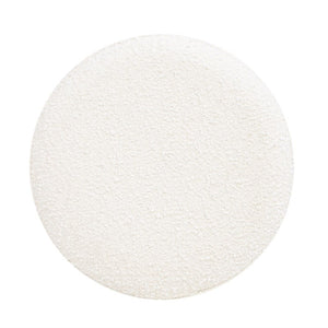 English Elm Nebula Sculptural Boucle Round Ottoman with Three Legged Base for Living Room B2719P238446