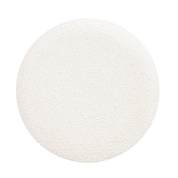 English Elm Nebula Sculptural Boucle Round Ottoman with Three Legged Base for Living Room B2719P238446