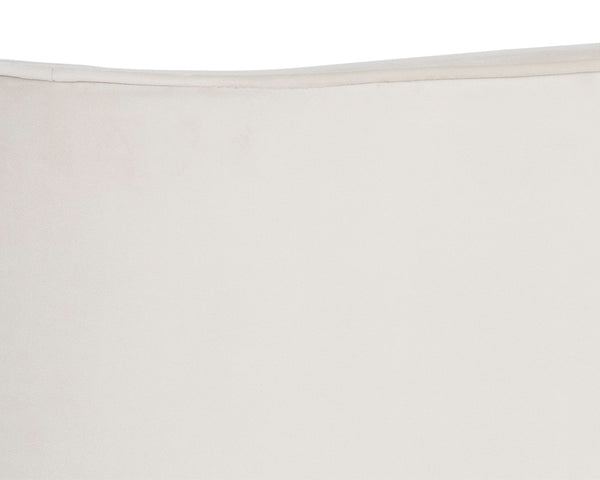 Sunpan Sammy Bench - Elegant Upholstered Seating with Gold Stainless Steel Legs for Stylish Interiors Cream Sky