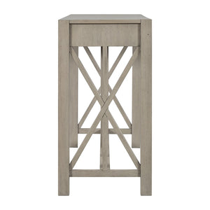 English Elm U_Style 60'' Acacia Veneer Console Table With 4 Drawers & Open Shelf - Modern Farmhouse Design! N711P289747D-GIGA