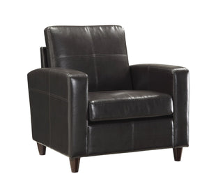 OSP Home Furnishings Club Chair in Sustainable Bonded Leather with Espresso Legs for Home Library or Office SL2811-EC1