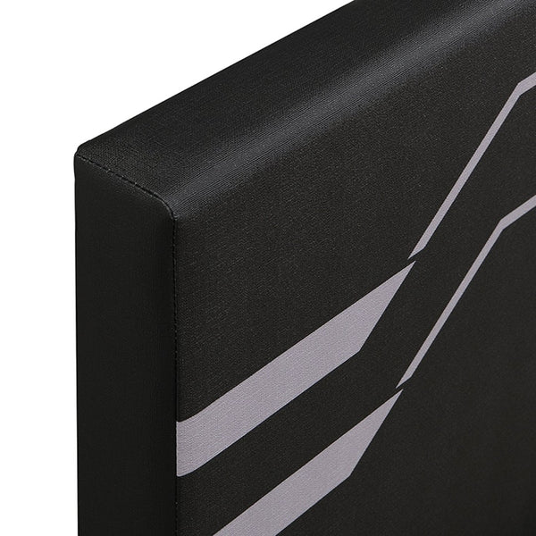 English Elm Modern Cyberpunk Queen Platform Bed Hydraulic Storage Pu Upholstered Gaming Frame Black+ Gray SF000205AAE