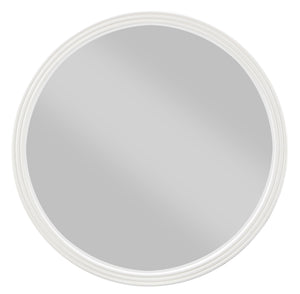 English Elm Carena Gray Round Mirror — 32" Inner Diameter, Poplar Frame, Modern Minimalist Wall Accent for Home Decor B2726P247221