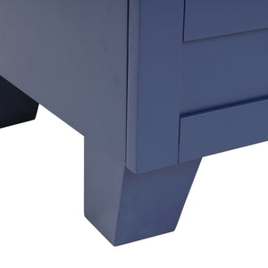 English Elm 30" Vanity with Ceramic Sink and Solid Wood Frame, Soft-Close Drawers, Compact Coastal Style, Durable Construction Blue W2896P344081